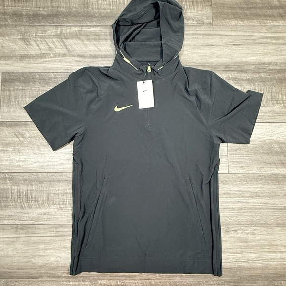 Nike 1/4 Zip Windbreaker Jacket Sideline Coach FJ9548 Black Men's SMALL NEW - Picture 1 of 7